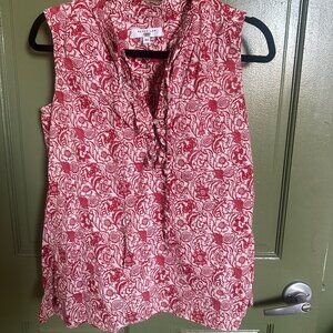Derek Lam NWOT Red Floral 100% Cotton Blouse